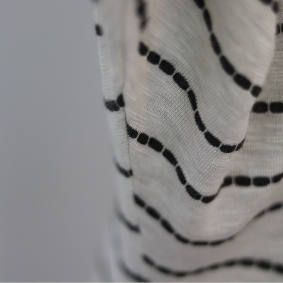 Olivia Moon Cream and Dark Grey striped tshirt - Picture 6 of 9